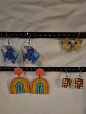 Set Of 4 Fun Earrings